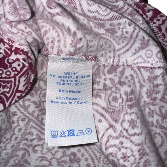 Boden Paisley Mia Tunic Dress Size 6R Berry Colored - Picture 5 of 6